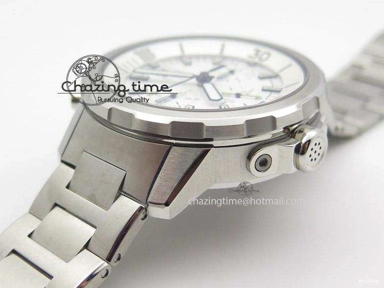 MIROTIME 0404 Versatile Aquatimer Chrono IW376803 V6F 1:1 Best Edition White Dial On SS Bracelet A 7359